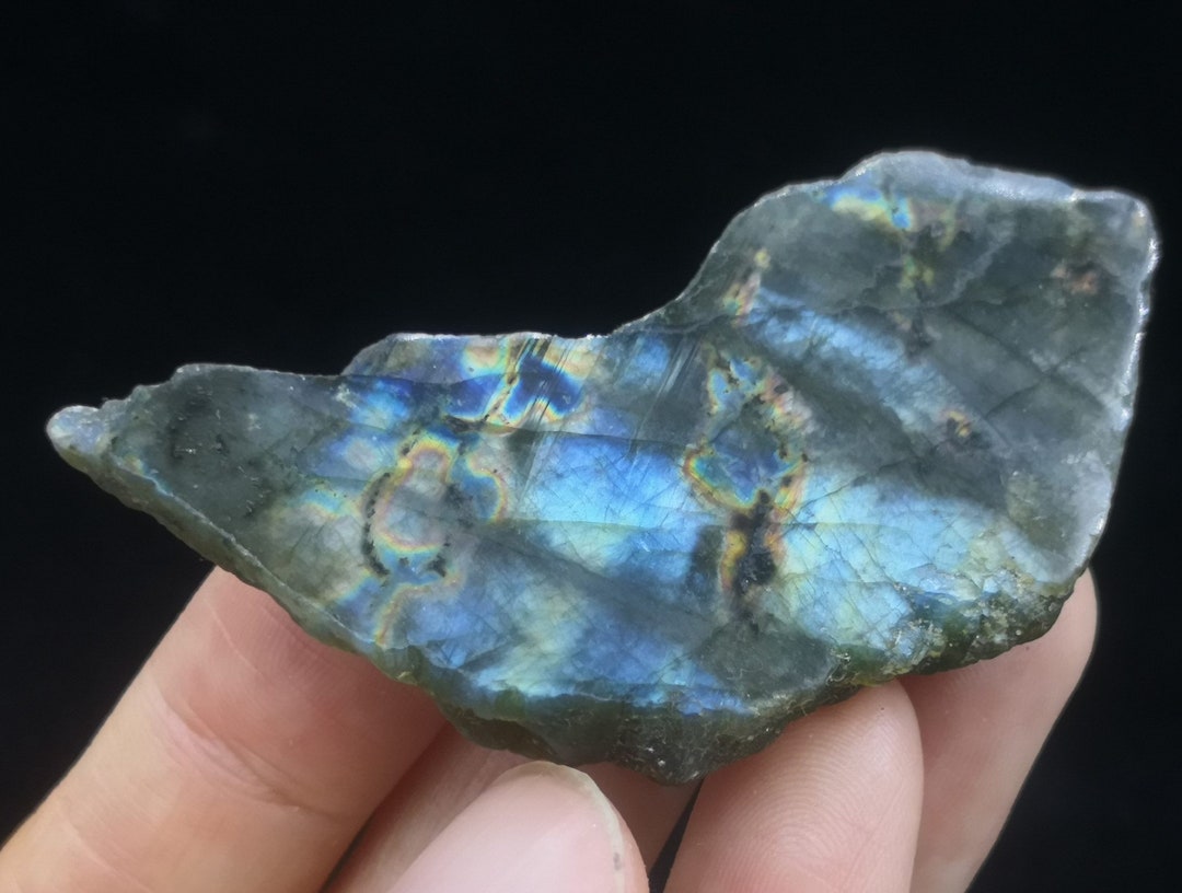 Labradorite Colorless 63mm 25g Great Color Polished Labradorite, Natural Mineral, Natural ...