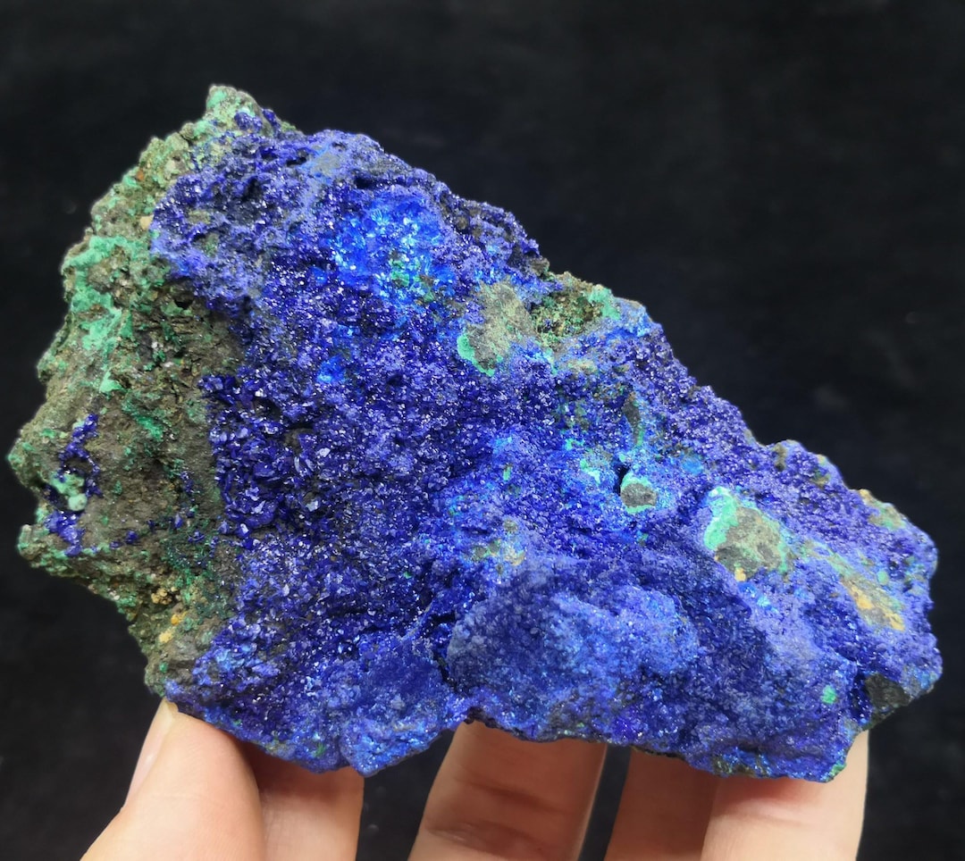 BOTH SIDES BEAUTIFUL Blue Azurite With Green Malachite, 90mm 128g ...