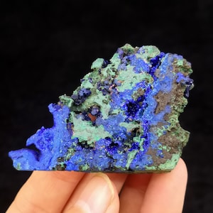 60mm 36g BOTH SIDES BEAUTIFUL Blue Azurite with Green Malachite, Natural Mineral Slice from China, cm2320552