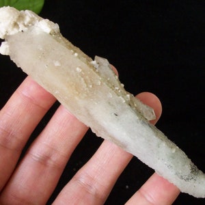 AAA 110mm Unusual Dolomite on FLOATER Double Terminated Skeletal Quartz Mineral Specimen from Inner Mongolia China B5444