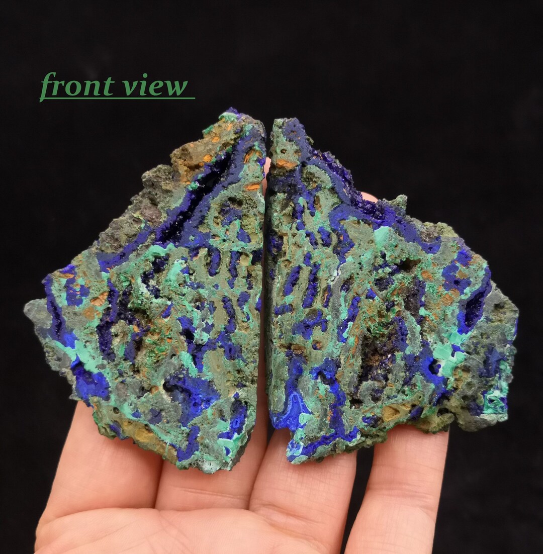 2pcs=usd48.5 BOTH Sides Beautiful Blue Azurite W/ Green Malachite ...