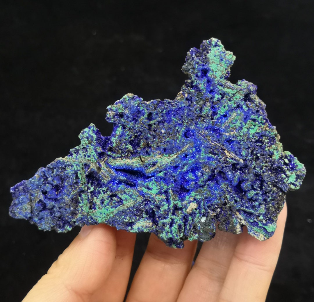 87mm 59g BOTH SIDES BEAUTIFUL Blue Azurite With Green Malachite Slice ...