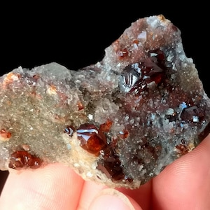 45mm Gemmy Sphalerite with Drusy Quartz on matrix, Natural Mineral Specimen from China B9818