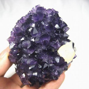 290g Good color Calcite on Amethyst Crystal Mineral from Uruguay CM491440
