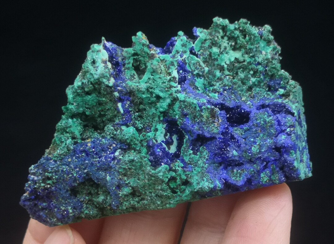 58mm 33g BOTH Sides BEAUTIFUL Blue Azurite With Green Malachite ...