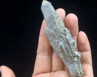 2個=USD24.50 42 mm & 39 mm、白水晶上のインディゴブルーフローライト