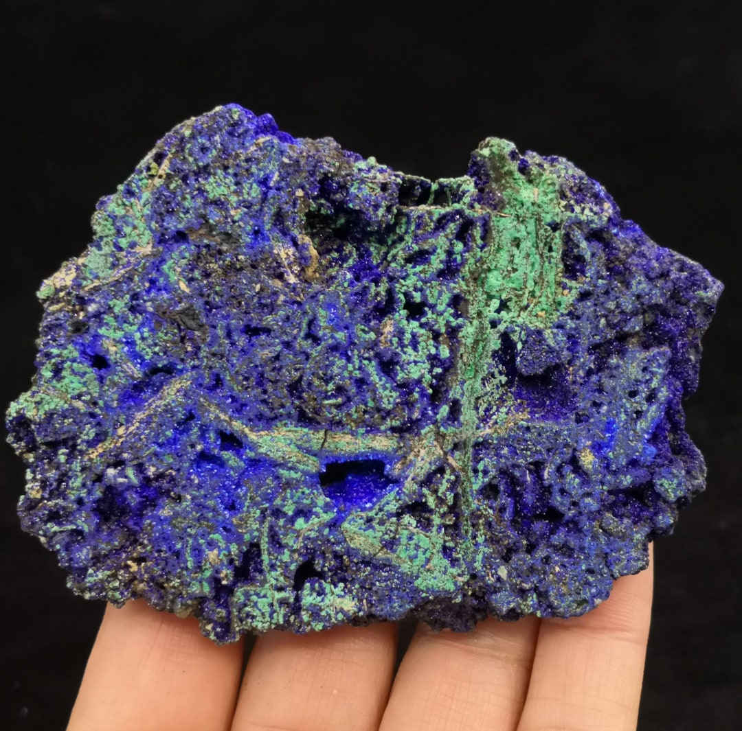 92mm 84g BOTH SIDES BEAUTIFUL Blue Azurite With Green Malachite Slice ...