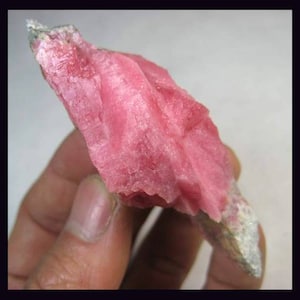 80mm Pink Candy NATURAL Rhodochrosite Mineral Specimen China CM210579