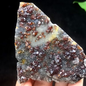 68mm Gemmy Sphalerite with Drusy Quartz on matrix, Natural Mineral Specimen from China B9883
