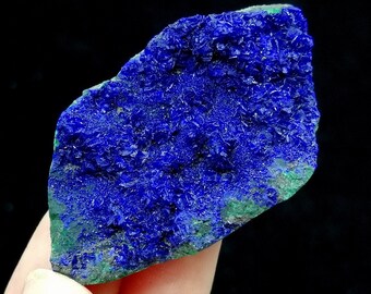 48mm Beautiful Blue Azurite with Green Malachite from China, Good Pendant size, Natural mineral, B7332