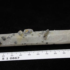 115mm Weird &#39;from Ice Age&#39;  Black Hematite Rosette on Quartz crystal w/ White QUARTZ COATING, Natural Mineral Specimen from China CM510867