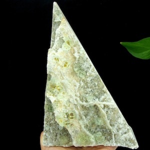 195mm Clear Transparent Stepped Cubic Green Fluorite & Drusy Quartz Mineral Specimen China B5783
