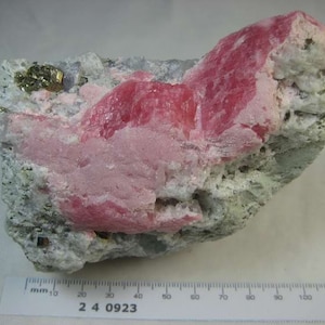 Pink Candy NATURAL Rhodochrosite with tiny Golden Pyrite, Natural Mineral Specimen from China CM240923