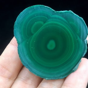 48mm Beautiful MATTE Polished Green Malachite (you&#39;ll receive this one), Natural Gemstone, Display Mineral Specimen B9586