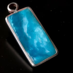 40mm Beautiful Polished Hemimorphite Pendant, Natural Gemstone, Natural color, Unusual Gift - with Natural Mineral from China, B9138