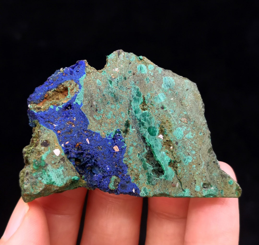 54mm 36g BOTH SIDES BEAUTIFUL Blue Azurite With Green Malachite ...