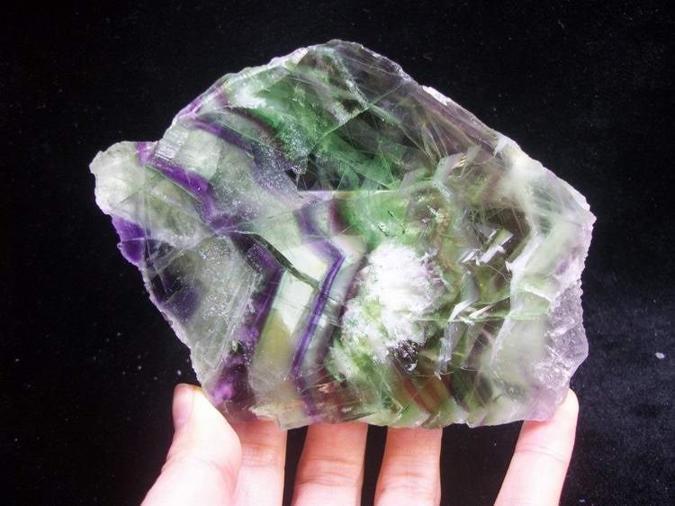 フローライト　透明感　高品質　ハイグレード　スラブ　ギラギラ虹 虹入り レインボーフローライト原石y2281 | 天然石爆売りのDream