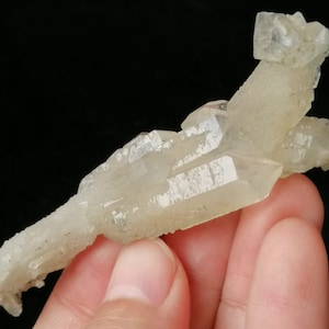 76mm UNUSUAL SHAPE Double Terminated Skeletal Quartz cluster,  Natural Mineral Specimen from Inner Mongolia China, B1933
