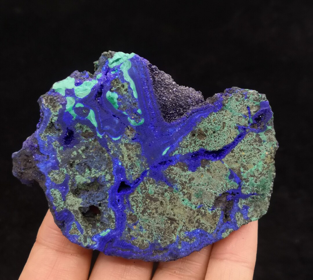 77mm 77g BOTH SIDES BEAUTIFUL Blue Azurite With Green Malachite Slice ...