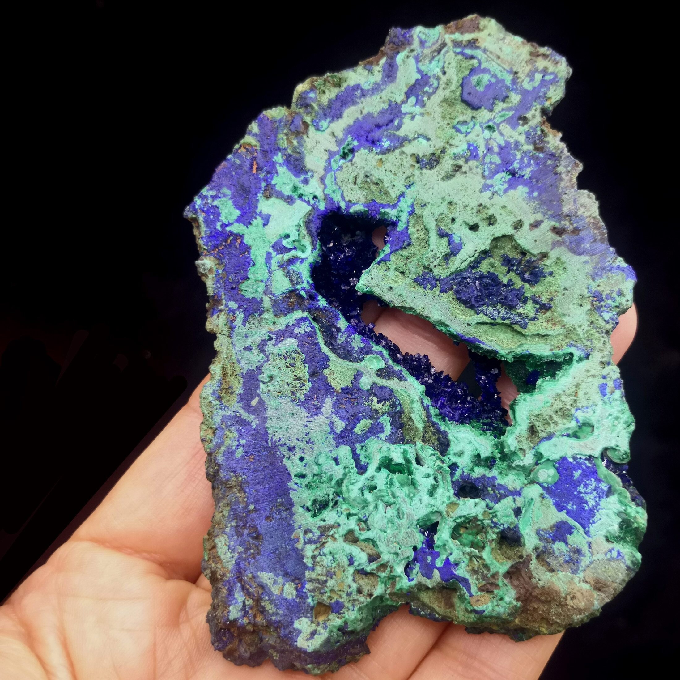 90mm 94g BOTH SIDES BEAUTIFUL Blue Azurite With Green Malachite ...