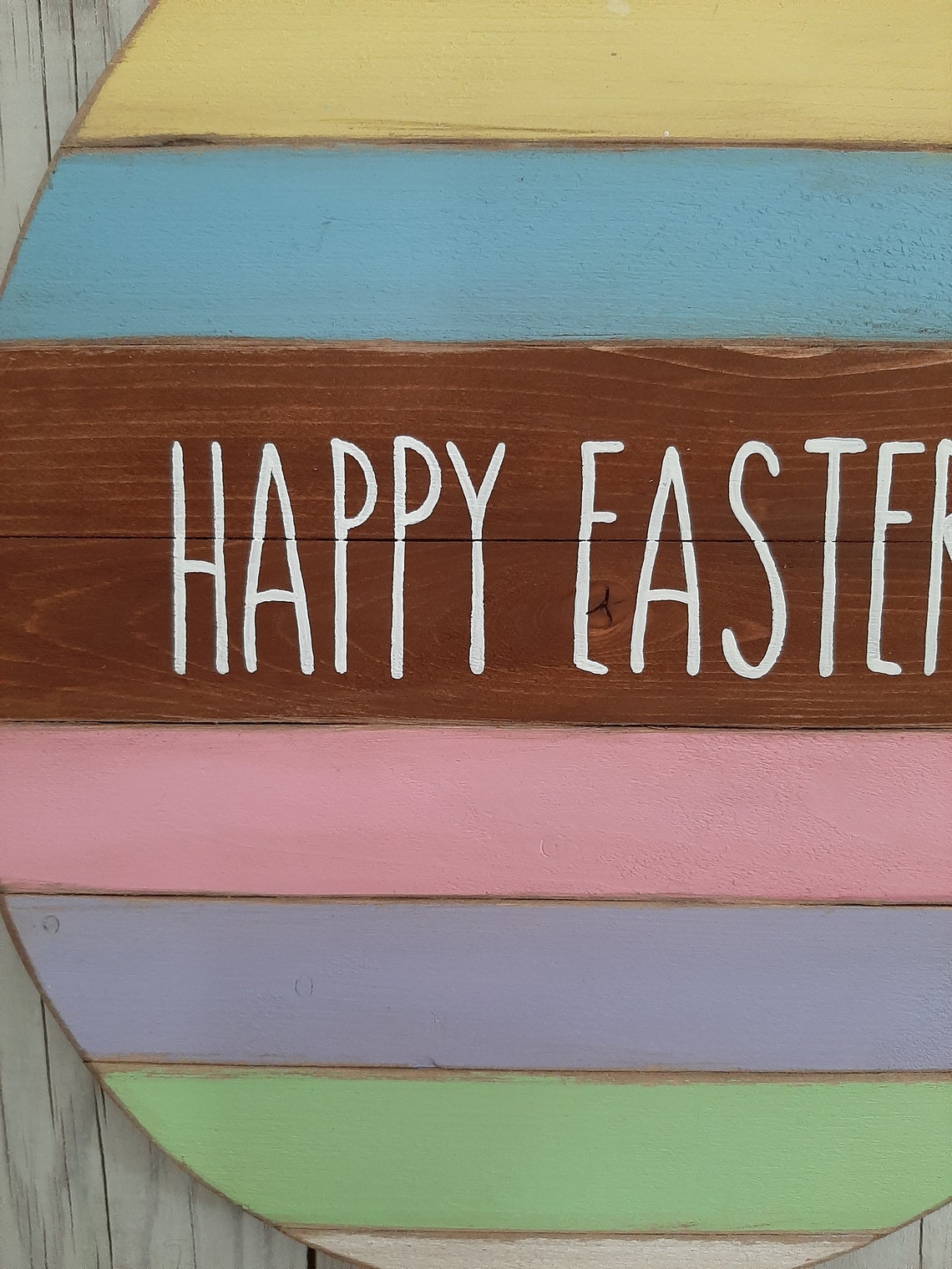 Primitive wooden Easter egg sign rustic farmhouse decor rae Etsy