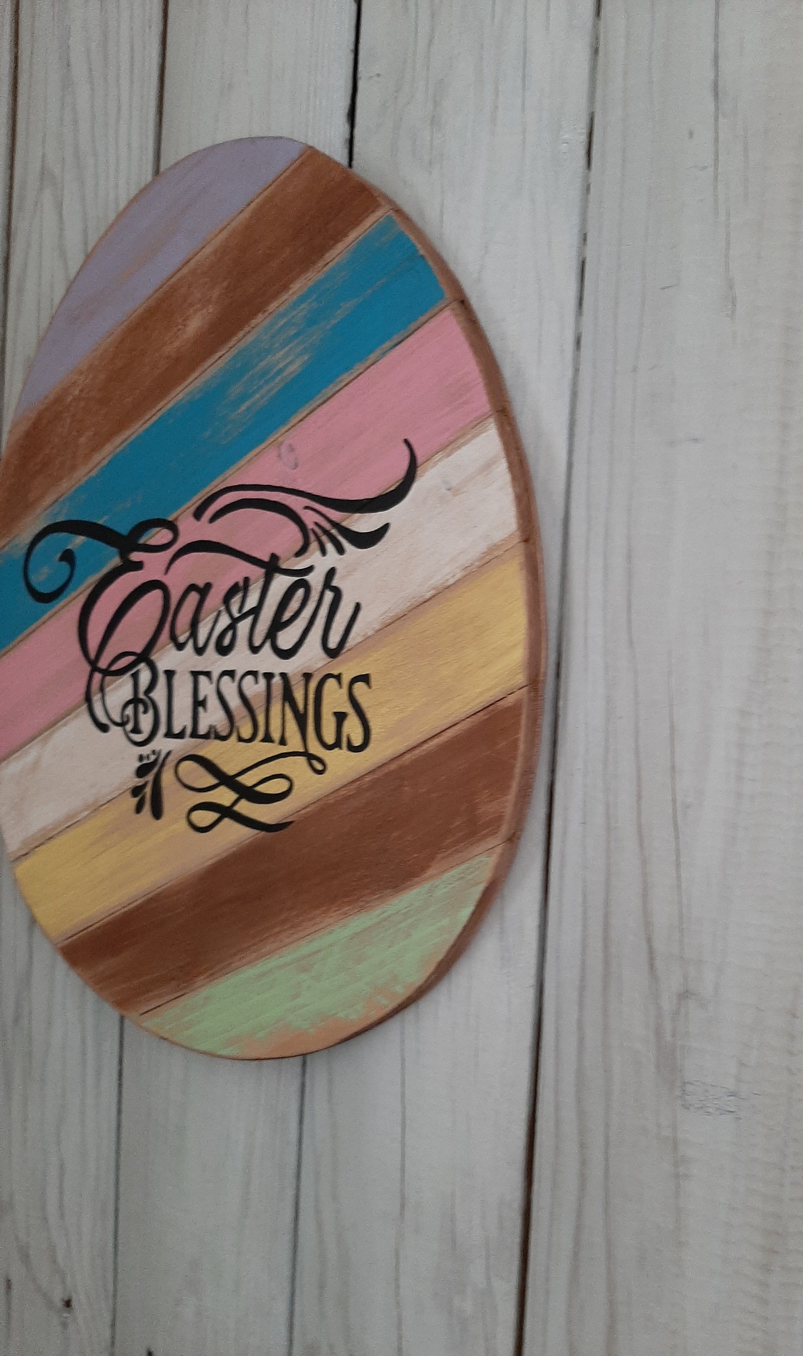 Primitive Easter Egg Sign Rustic Wood Easter Shelf Sitter Etsy