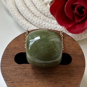 Sage Green And Brown Type A Grade A Natural Jadeite Jade Fei Cui Barrel Pendant