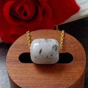 Ink Floral Type A Natural Jadeite Jade Fei Cui Barrel Pendant