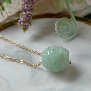 ラベンダータイプAグレードA天然翡翠ジェイドフェイクイ3Dピシュウ