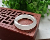 SALES US Size (18.8mm Inner Diameter) Icy Translucent Type A Grade A Natural Jadeite Jade Fei Cui Abacus Band Ring