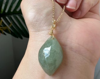 Collana Con Ciondolo Drago In Pietra Di Giada Verde Collana Con - Foto 14