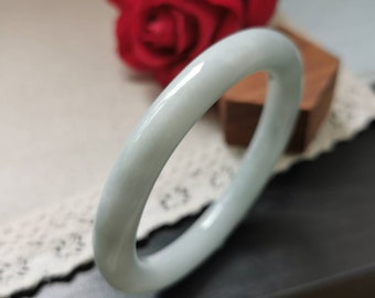 54mm 淡緑色 タイプA グレードA 天然翡翠 フェイツイ 伝統的な丸型