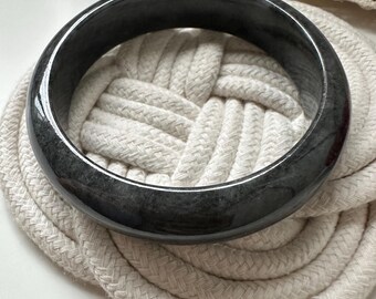 58.8 MM ブラック タイプA グレードA 天然翡翠 フェイ・クイ モダン