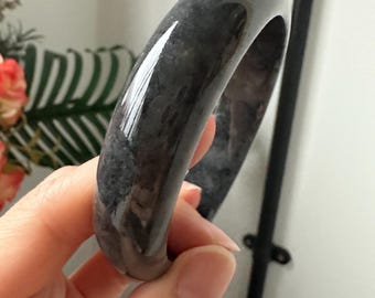 58.8 MM ブラック タイプA グレードA 天然翡翠 フェイ・クイ モダン