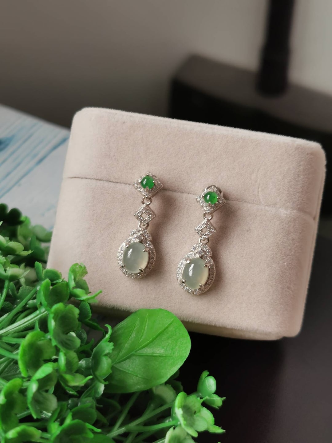 Icy Translucent Type A Grade A Natural Jadeite Jade Fei Cui 925