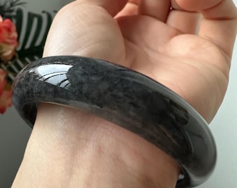 58.8 MM ブラック タイプA グレードA 天然翡翠 フェイ・クイ モダン