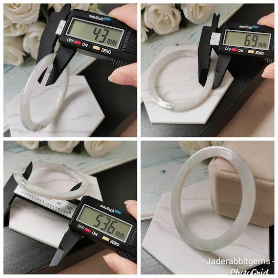 53.6 MM 青みがかった花柄グリーン タイプ A グレード A 天然