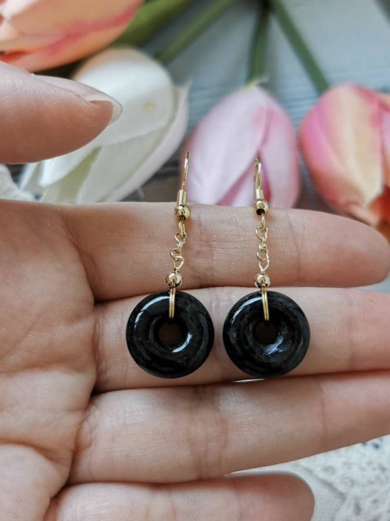 Jade donut deals earrings