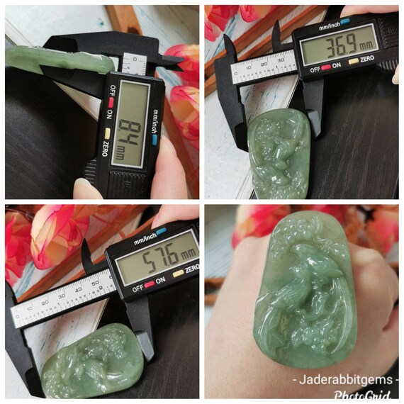 氷のようなライトオリーブグリーンタイプAグレード天然翡翠フェイ桜と