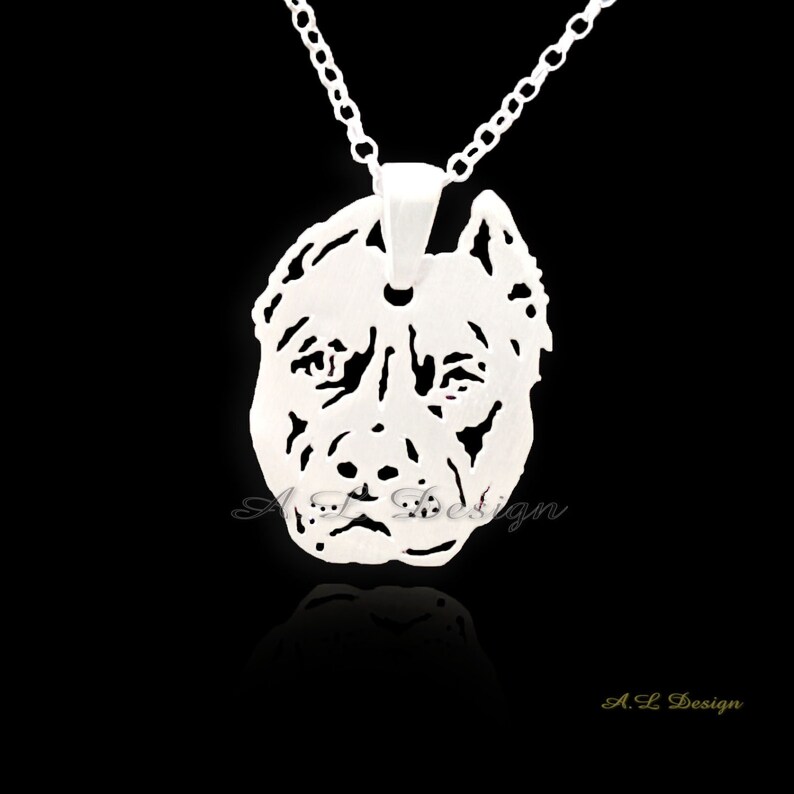 sterling silver pitbull pendant