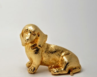 Goldenen Dackel, Dachshund Hund, Dackel Geschenke, Miniature Dachshund, Hund Figur, Dackel Figurine, Hunde Geschenke, Dackel-Skulptur