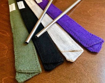 100% Hemp Fabric Straw Sleeves