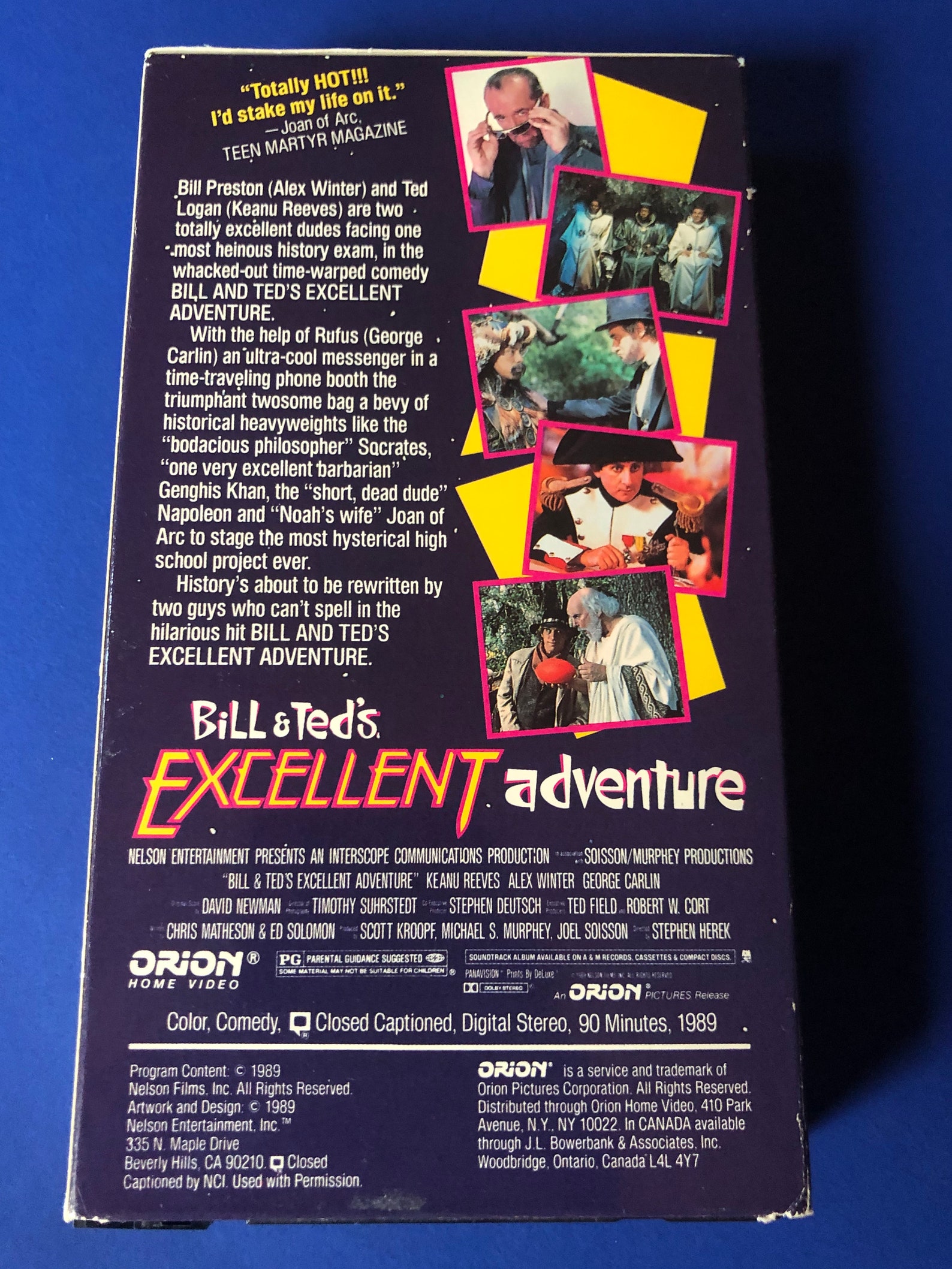 BILL & TED'S Excellent Adventure VHS 1989 History | Etsy