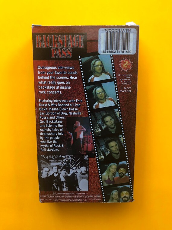 Backstage Pass Vhs1999 Outrageous Interviews From Your Etsy