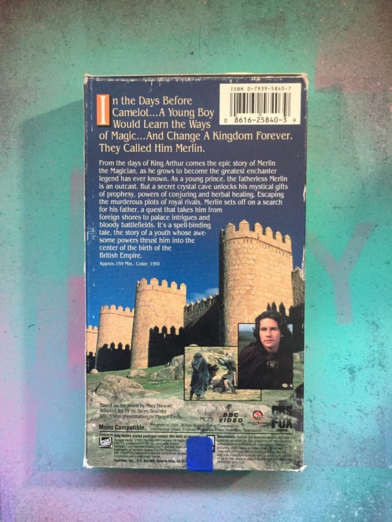 Merlin of the Crystal Cave VHS Mary Stewart King Arthur Game of  