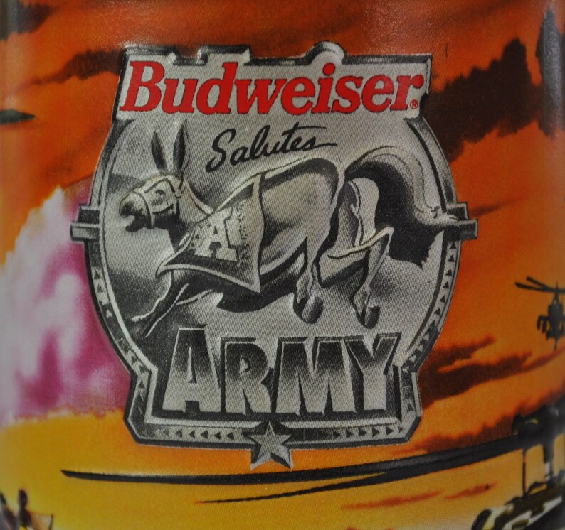 Budweiser Salutes Army Beer Stein Mug Vintage 1993 Military Etsy