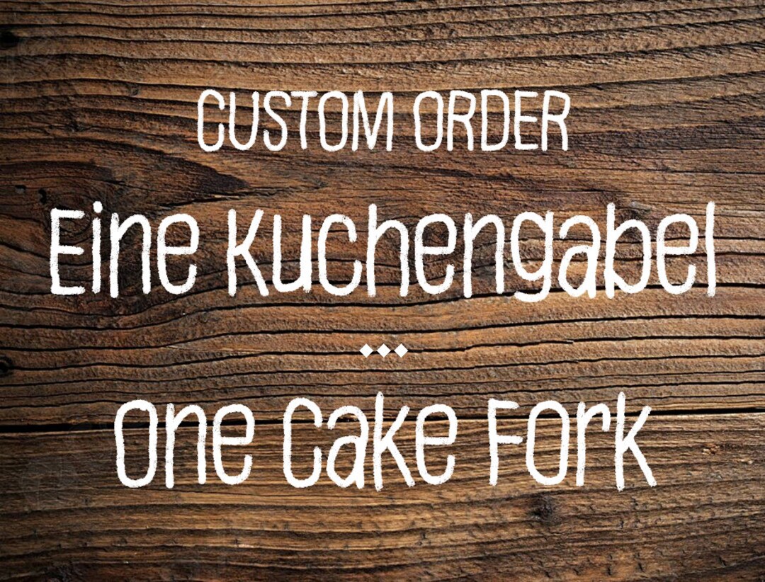 A Cake Fork With Desired Lettering - Etsy
