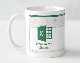 Excel Freak in the Sheets mug