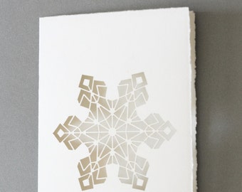 Christmas card “Snefnug No1” – hand made paper with envelope – DIN C6  |  customizable