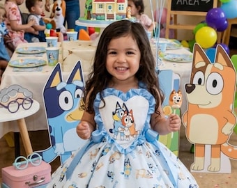 Bluey Healer Dog Circle Tutu Dress